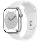  Apple Watch Series 8 GPS 41mm Silver Aluminium Case with White Sport Band M/L