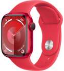   Apple Watch Series 9 GPS 41mm Aluminium Case with (PRODUCT) Red Sport Band