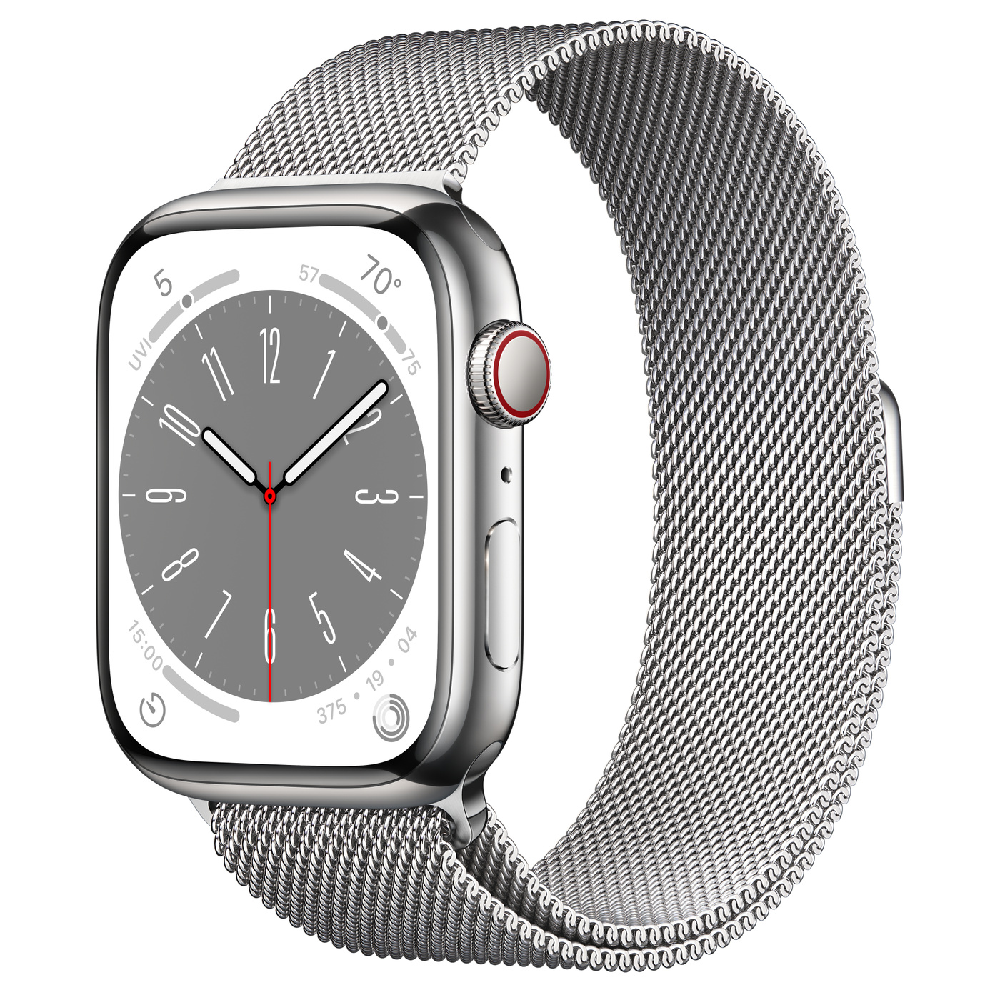 Apple Watch Series 8 GPS Cellular 45mm Stainless Steel Case with Milanese Loop Orderit.ru