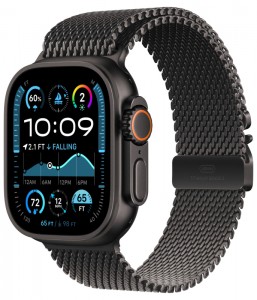 - Apple Watch Ultra 2 (2024) 49 mm Black Titanium Case with Black Titanium Milanese Loop