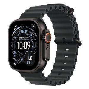  Apple Watch Ultra 3 GPS + Cellular 49mm Black Titanium Case, Ocean Band (Black)