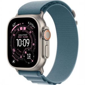  Apple Watch Ultra 3 GPS + Cellular 49mm Natural Titanium Case, Alpine Loop (Light Blue) L