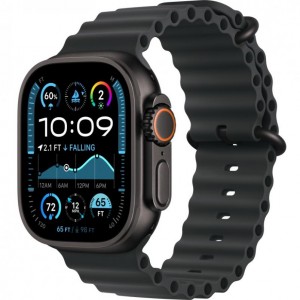 - Apple Watch Ultra 2 49mm Black Titanium Case GPS+Cellular Ocean Band Black