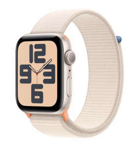  Apple Watch SE 2024 GPS 44mm Starlight Aluminum Case with Sport Loop Starlight  ( )