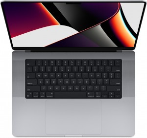  Apple MacBook Pro 16 with Retina display 2021 MK183 Space Gray (Apple M1 Pro 2000 MHz/16"/3456x2234/16GB/512GB SSD/DVD /Apple M1 Pro 16-Core/Wi-Fi/Bluetooth/macOS)  