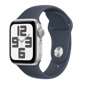 Apple Watch SE 2023 GPS 40mm Silver Aluminum Case with Sport Band Blue S/M (/)