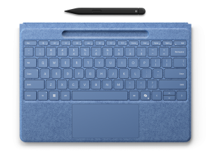 - Microsoft Surface Pro 8/9/10/11/Pro X Signature Keyboard (Sapphire) + Slim Pen Bundle