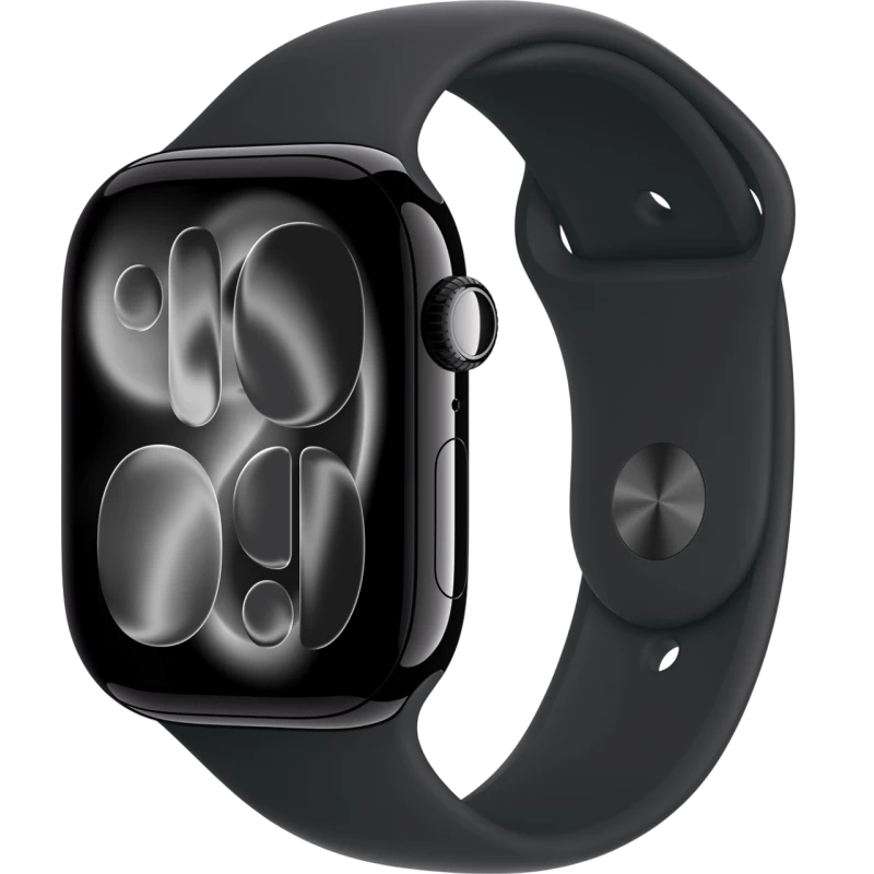   Apple Watch Series 11 GPS 42mm Aluminum Jet Black Case with Black Sport Band ( M/L)