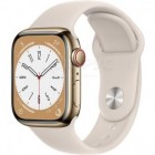 Apple Watch Series 8 GPS + Cellular 45mm Gold Stainless Steel Case with Starlight Sport band (/)