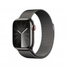 Apple Watch Series 9 41mm Graphite Stainless Steel Case with Graphite Milanese Loop
